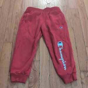 Champion Red Sweatpants Elastic Cuffs Fleece‎